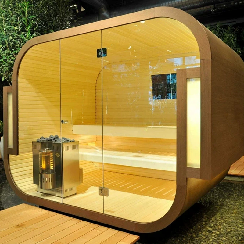 Водонепроникний залізний кедр Відкрита дверна кімната для парилки